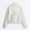 Chaqueta elástica a rayas