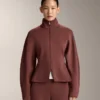 Chaqueta entallada en la cintura con modal cepillado Chaqueta entallada en la cintura con modal cepillado