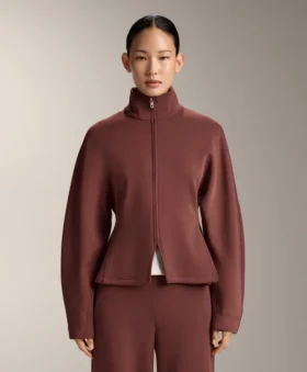 Chaqueta entallada en la cintura con modal cepillado