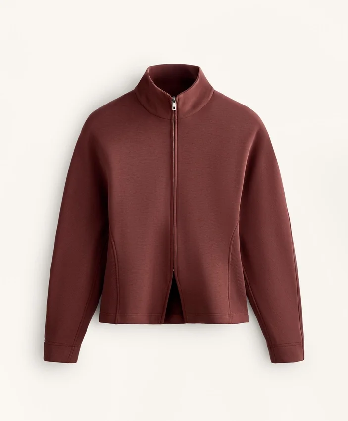 Chaqueta entallada en la cintura con modal cepillado Chaqueta entallada en la cintura con modal cepillado