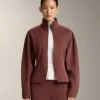 Chaqueta entallada en la cintura con modal cepillado Chaqueta entallada en la cintura con modal cepillado