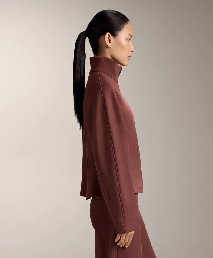 Chaqueta entallada en la cintura con modal cepillado Chaqueta entallada en la cintura con modal cepillado