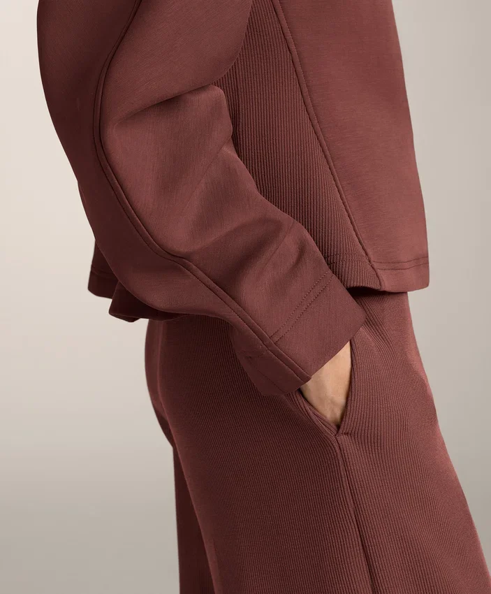 Chaqueta entallada en la cintura con modal cepillado Chaqueta entallada en la cintura con modal cepillado