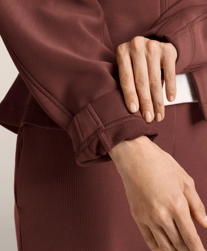 Chaqueta entallada en la cintura con modal cepillado Chaqueta entallada en la cintura con modal cepillado