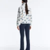 Chaqueta floral de imitación de chaqueta de piel de oveja Chaqueta floral de imitación de chaqueta de piel de oveja