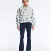 Chaqueta floral de imitación de chaqueta de piel de oveja Chaqueta floral de imitación de chaqueta de piel de oveja