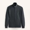 Chaqueta larga asimétrica a rayas con modal Chaqueta larga asimétrica a rayas con modal