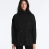 Chaqueta larga con bolsillos de modal y Soft Touch Chaqueta larga con bolsillos de modal y Soft Touch