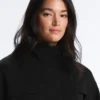 Chaqueta larga con bolsillos de modal y Soft Touch Chaqueta larga con bolsillos de modal y Soft Touch