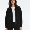 Chaqueta larga con bolsillos de modal y Soft Touch Chaqueta larga con bolsillos de modal y Soft Touch