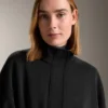 Chaqueta con cinturón de modal cepillado Chaqueta con cinturón de modal cepillado