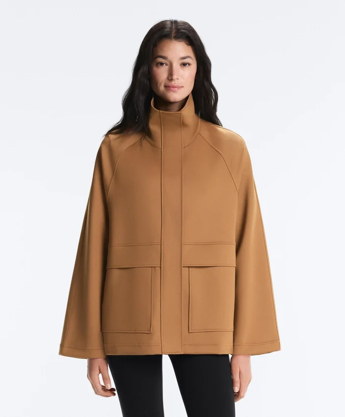 Chaqueta larga con efecto neopreno Chaqueta larga con efecto neopreno