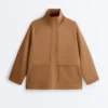 Chaqueta larga con efecto neopreno Chaqueta larga con efecto neopreno