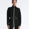 Chaqueta larga con ribetes y modal Soft Touch