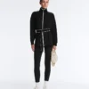 Chaqueta larga con ribetes y modal Soft Touch