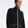 Chaqueta larga con ribetes y modal Soft Touch