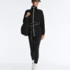 Chaqueta larga con ribetes y modal Soft Touch