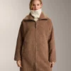 Chaqueta larga de imitación de piel de oveja Chaqueta larga de imitación de piel de oveja