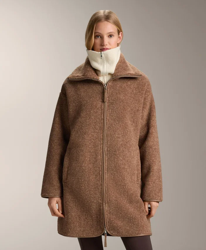 Chaqueta larga de imitación de piel de oveja Chaqueta larga de imitación de piel de oveja