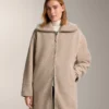 Chaqueta larga de imitación de piel de oveja Chaqueta larga de imitación de piel de oveja