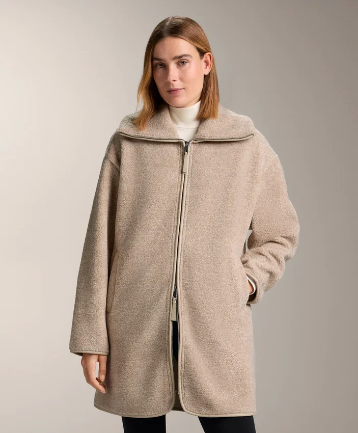 Chaqueta larga de imitación de piel de oveja Chaqueta larga de imitación de piel de oveja