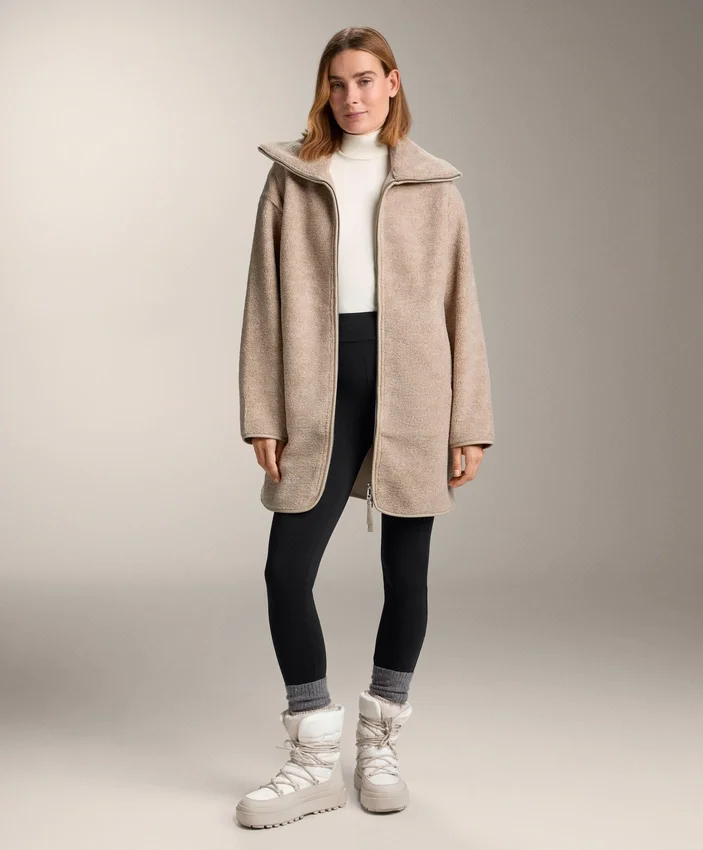 Chaqueta larga de imitación de piel de oveja Chaqueta larga de imitación de piel de oveja