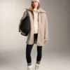 Chaqueta larga de imitación de piel de oveja Chaqueta larga de imitación de piel de oveja