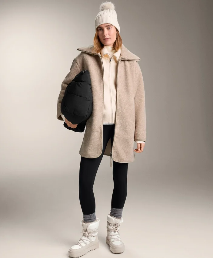 Chaqueta larga de imitación de piel de oveja Chaqueta larga de imitación de piel de oveja