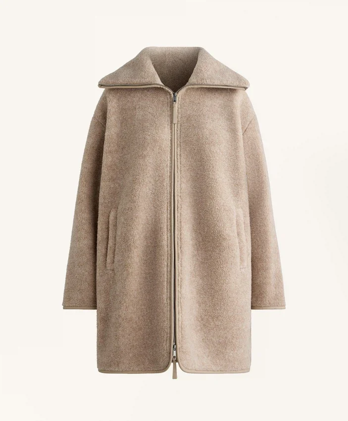 Chaqueta larga de imitación de piel de oveja Chaqueta larga de imitación de piel de oveja