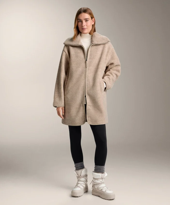 Chaqueta larga de imitación de piel de oveja Chaqueta larga de imitación de piel de oveja