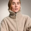 Chaqueta larga de imitación de piel de oveja Chaqueta larga de imitación de piel de oveja