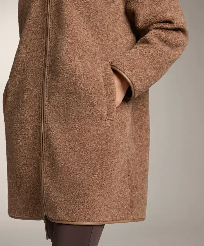 Chaqueta larga de imitación de piel de oveja Chaqueta larga de imitación de piel de oveja