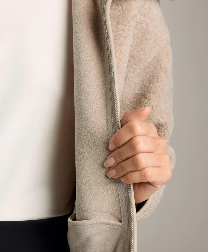 Chaqueta larga de imitación de piel de oveja Chaqueta larga de imitación de piel de oveja