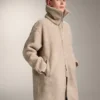 Chaqueta larga de imitación de piel de oveja Chaqueta larga de imitación de piel de oveja