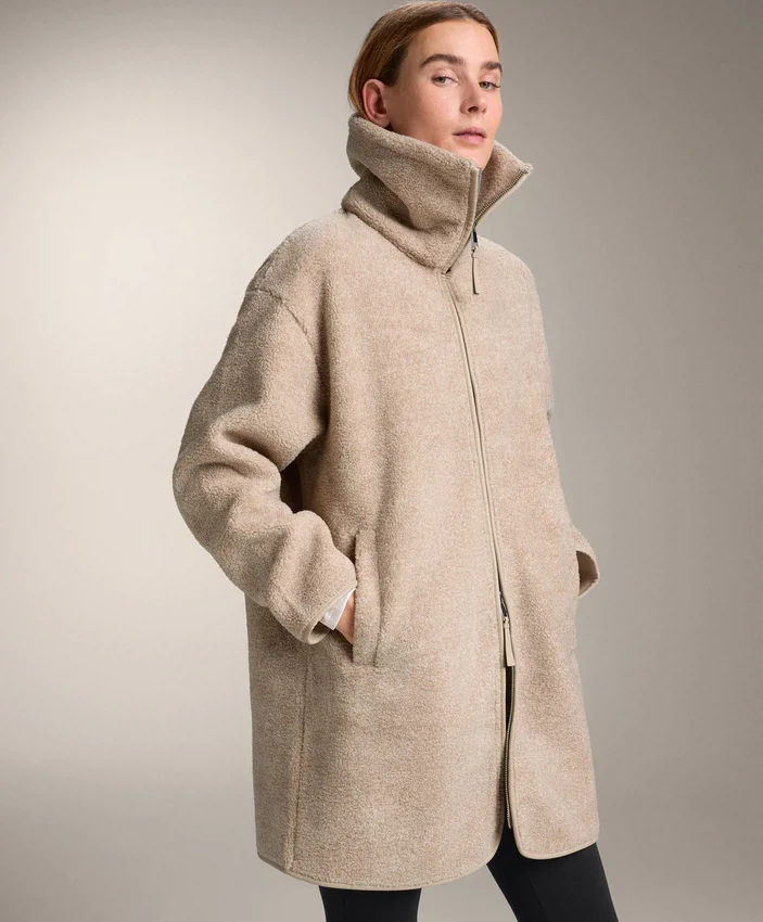 Chaqueta larga de imitación de piel de oveja Chaqueta larga de imitación de piel de oveja