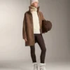 Chaqueta larga de imitación de piel de oveja Chaqueta larga de imitación de piel de oveja