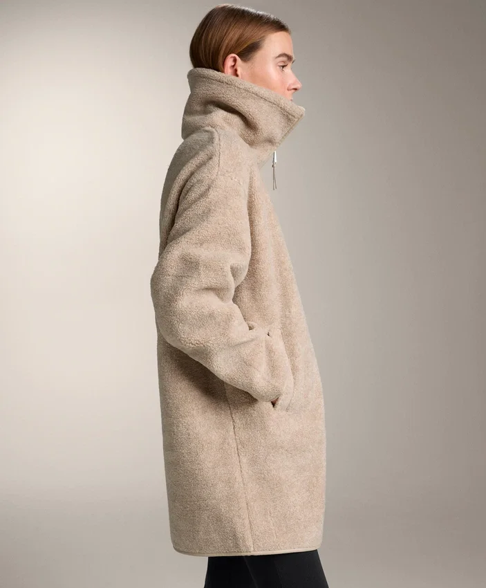 Chaqueta larga de imitación de piel de oveja Chaqueta larga de imitación de piel de oveja