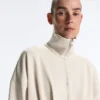 Chaqueta larga de piqué de algodón con cinturón Chaqueta larga de piqué de algodón con cinturón