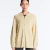 Chaqueta larga de punto con capucha Chaqueta larga de punto con capucha