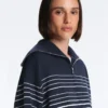 Chaqueta larga de rayas marineras con modal Soft Touch