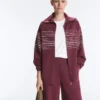 Chaqueta larga de rayas marineras con modal Soft Touch