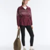 Chaqueta larga de rayas marineras con modal Soft Touch