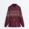 Chaqueta larga de rayas marineras con modal Soft Touch