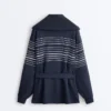 Chaqueta larga de rayas marineras con modal Soft Touch
