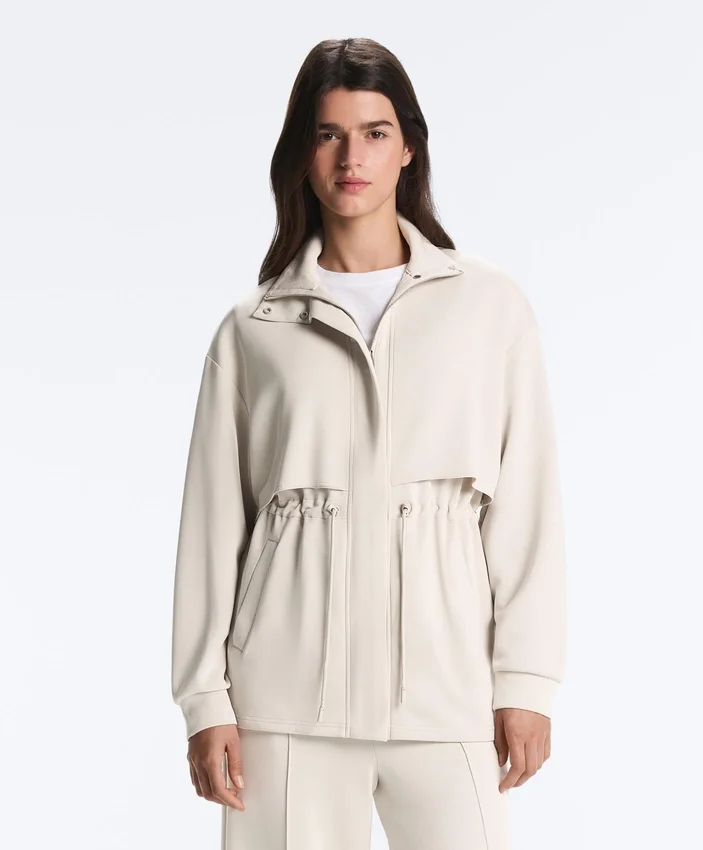 Chaqueta larga Soft Touch con modal y bolsillos Chaqueta larga Soft Touch con modal y bolsillos