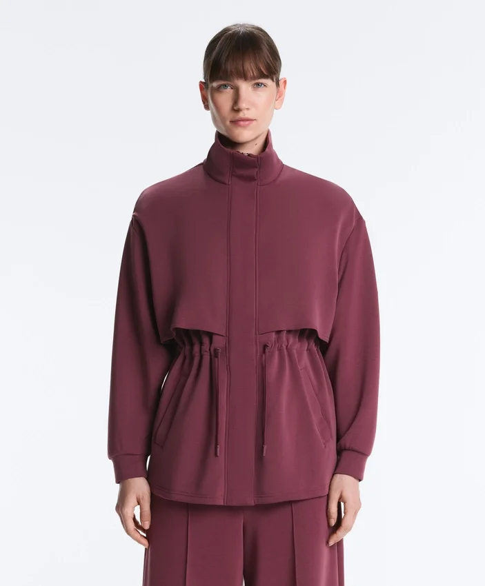 Chaqueta larga Soft Touch con modal y bolsillos Chaqueta larga Soft Touch con modal y bolsillos