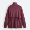 Chaqueta larga Soft Touch con modal y bolsillos Chaqueta larga Soft Touch con modal y bolsillos
