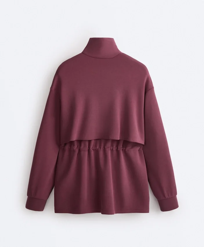 Chaqueta larga Soft Touch con modal y bolsillos Chaqueta larga Soft Touch con modal y bolsillos