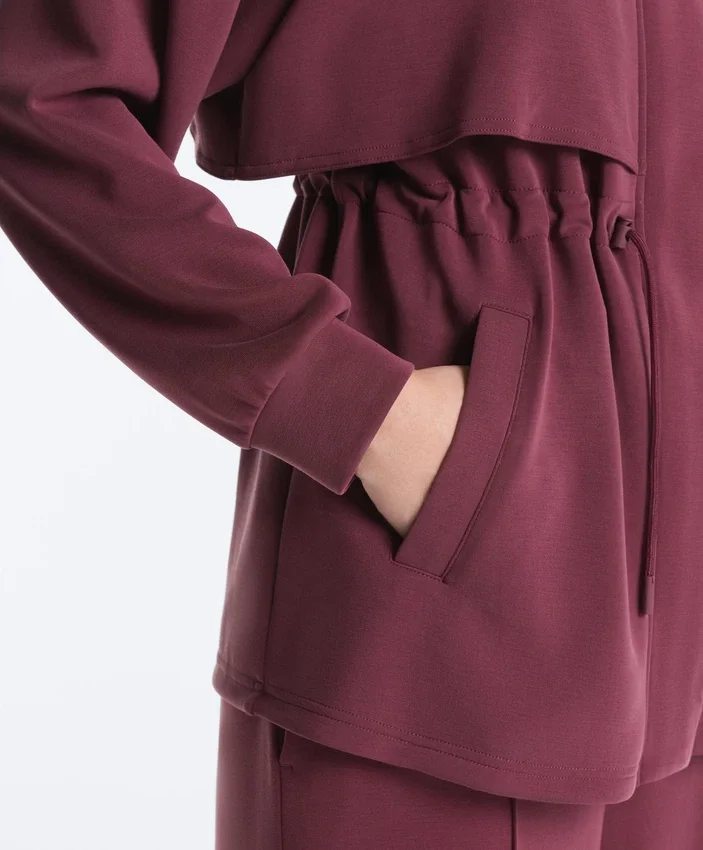 Chaqueta larga Soft Touch con modal y bolsillos Chaqueta larga Soft Touch con modal y bolsillos