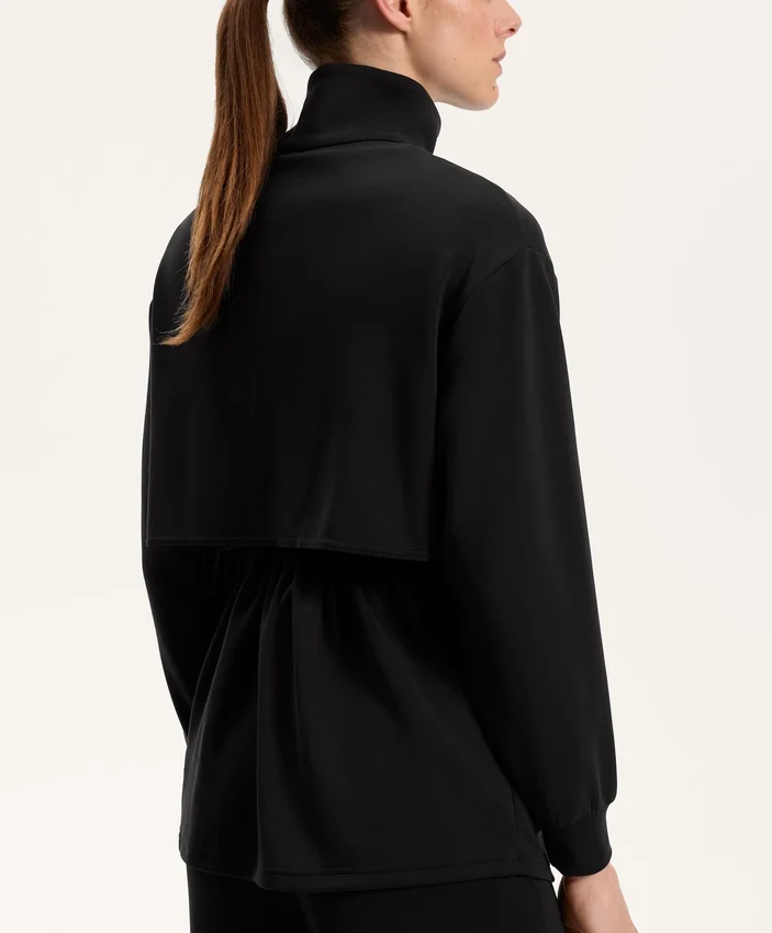 Chaqueta larga Soft Touch con modal y bolsillos Chaqueta larga Soft Touch con modal y bolsillos